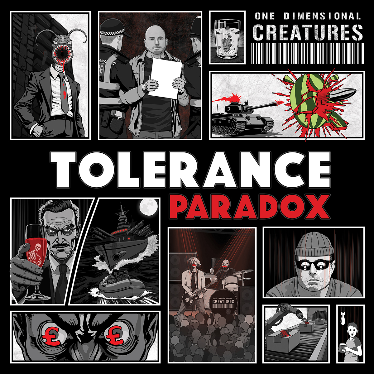 One Dimensional Creatures Tolerance Paradox Album Cover Art