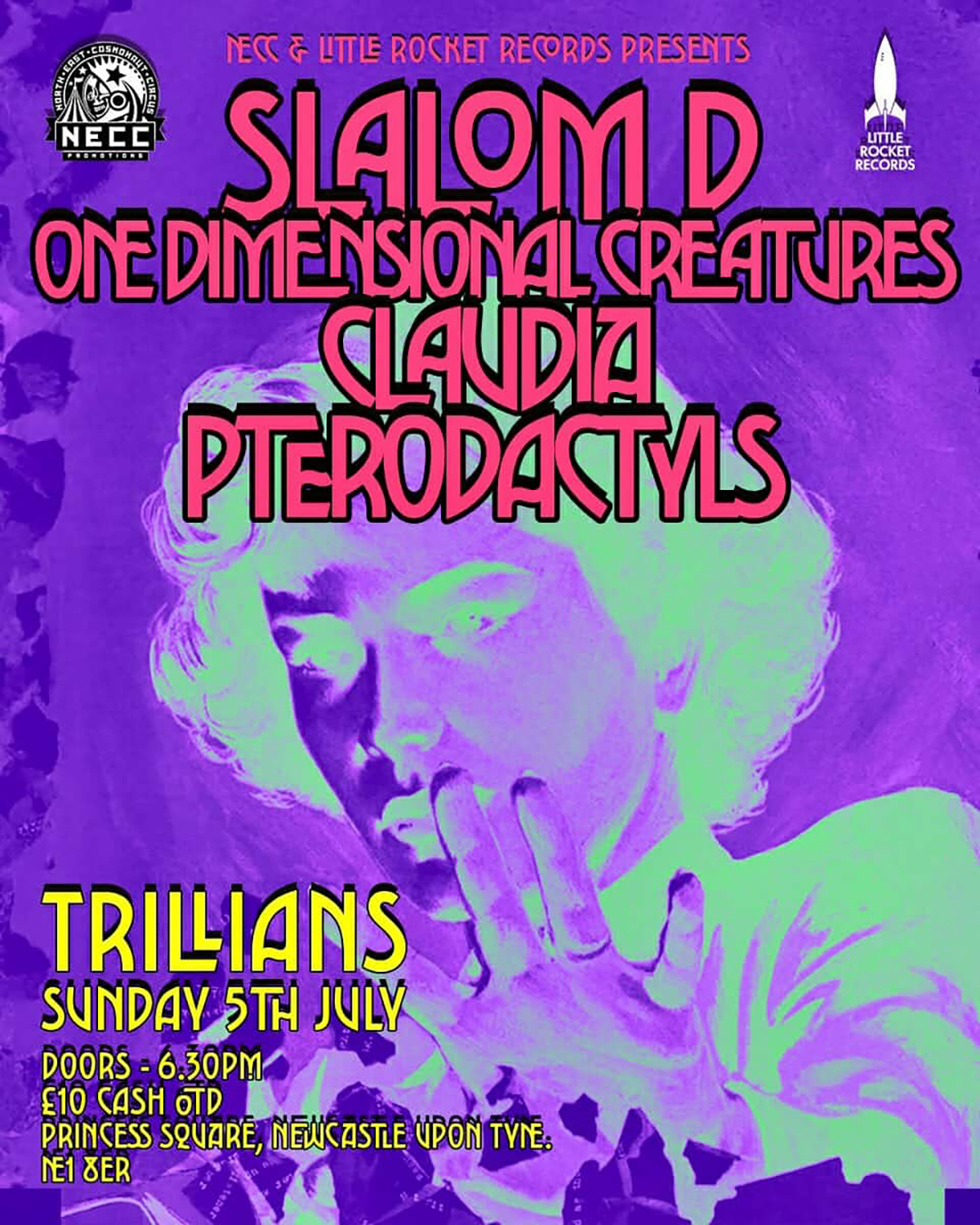 One Dimensional Creatures Play at Trillians in Newcastle Upon Tyne on 5th July 2026 - Poster