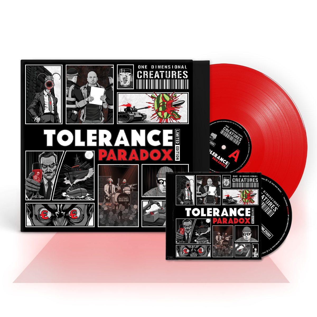 Tolerance Paradox Album on Vinyl Record and CD Front Covers